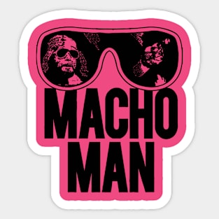 Macho Man Glass Randy Savage Sticker